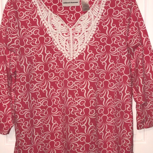 Alfred Dunner Acopulco Octopus Knit 3/4 sleeve tee - Picture 5 of 5